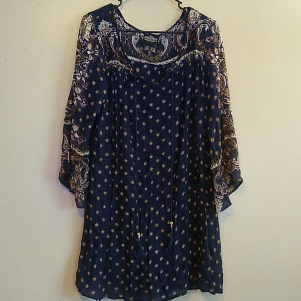 Angie Women's Navy Blue Floral Mini Dress